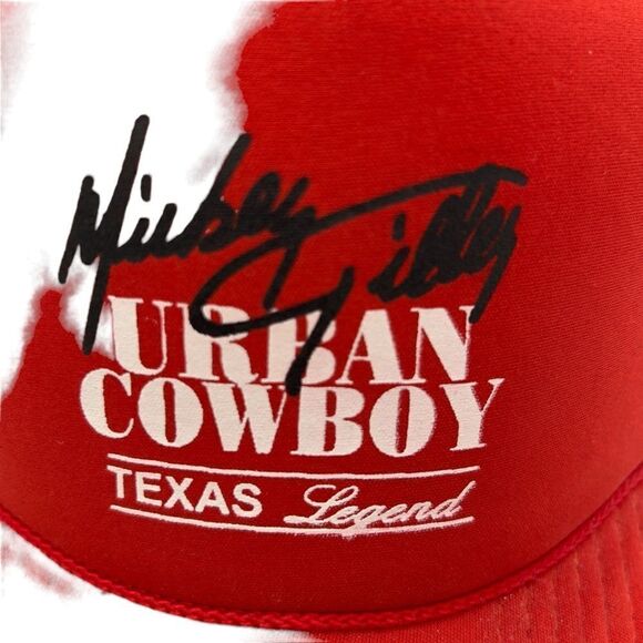 Vintage Mickey Gilley Urban Cowboy Texas Legend Mesh Trucker Snapback Hat Cap OS - Picture 5 of 14